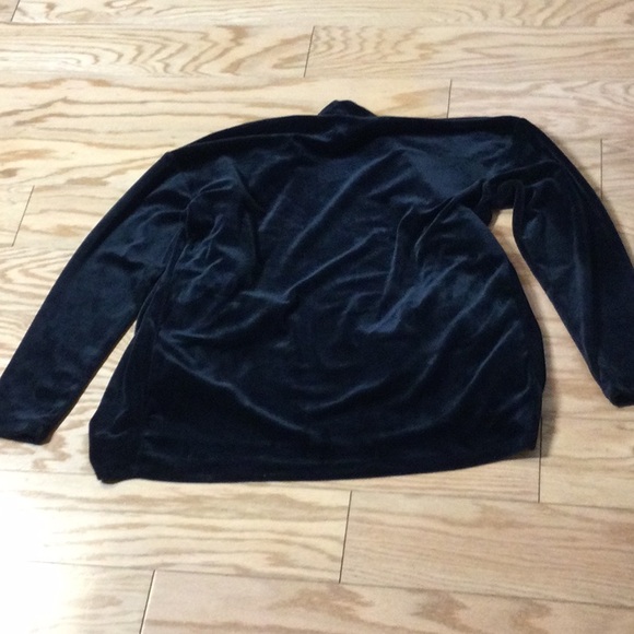 M Spring + Mercer black velvet stretch open front drape jacket - Picture 4 of 14